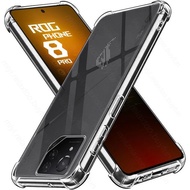 Asus ROG Phone 8 Pro Case Airbags Shockproof Clear TPU Soft Cover For Asus ROG Phone 8 Pro Phone 8 5G 2024 AI2401 6.78" Camera Protect Fundas On Asus ROG Phone 8