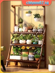 Plant Rack Staircase Style Folding Plant Stand Balcony Flower Stand Multi Story Plant Rack Outdoor