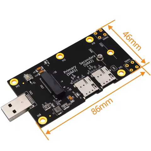 1Pcs M.2 To USB 3.0 Board NGFF Key B Riser Card LTE 4G 5G To USB3.0 With Dual Nano SIM For EM06-E EM