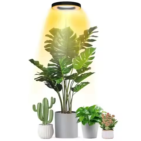 Plant Grow Light LED Full Spectrum Circle Growing Lamp with 3/9/12Hours Auto Timer Setting 9 Dimmabl