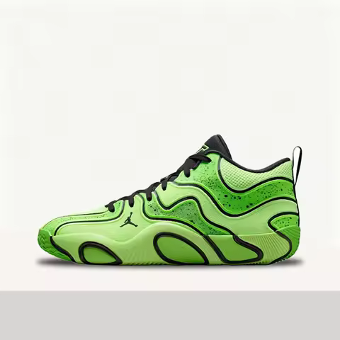 Nike Jordan Tatum 3 CNY Trendy Mid-Top Basketball Shoes for Men Ghost Green Supportive, Slip-Resista