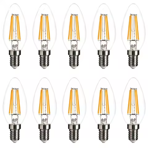 10X G45 C35 ST64 4W 8W 12W E14 E27 LED Filament Bulbs 220V Clear Glass 3000K Retro Edison Bulbs for 