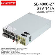 4000W 27V Power Supply 0-27V Adjustable Power 27VDC AC-DC 0-5V Analog Signal Control SE-4000-27 Powe