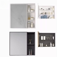 🌹 SG shipment 🌹Bathroom Mirror Cabinet (space aluminum) Storage Box Mirror Toilet Bathroom Mirror Cabinet