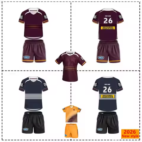 2026 Broncos Home / Away Kids Kit Rugby Jersey Size:16-26 Perfect Quality