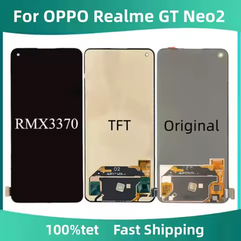 TFT 6.62 Inch For OPPO Realme GT Neo2 RMX3370 LCD Display Touch Screen Digitizer Assembly Replacemen