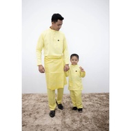 SOFT YELLOW BAJU MELAYU 2023 |Baju Melayu Moden | Regular Fit | Slim Fit | Cekak Musang | Teluk Bela