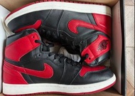 中古極新 Nike Air Jordan 1 Retro High OG Bred 黑紅 US10 AJ1 櫻木花道 2016