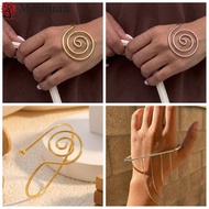 MEIHUAA Palm Ring, Wire Wrapped Portable Spiral Palm Ring,  Handmade Jewelry Accessories Reiki Energ