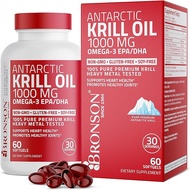 Dầu Nhuyễn Thể Bronson Antarctic Krill Oil Omega 3 EPA/DHA 2000mg Viên Uống Bổ Mắt Hỗ Trợ Tim Mạch 1