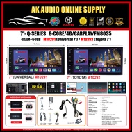 Haites Q-Series [4RAM+64GB] 8-Core/4G/Carplay/FM8035 7" Inch Universal Size /Toyota Size Car Android