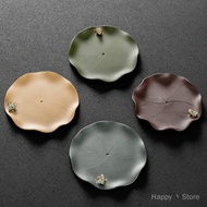 Purple Clay Creative Lotus Leaf Tea Coaster Cup Drag Base Pot Holder Saucer Pot Holder Pot Holder Po