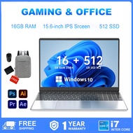 ASUS Gaming Laptop 15.6-inch IPS Full HD Notebook Inter Core i7 Notebook 16GB RAM 512GB SSD Ultra Thin Office Laptop