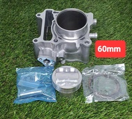 ชุดเสื้อสูบครบชุดลูกสูบหัวนูนPCX160LEAD125GIORNOมีขนาดให้เลือกตั้งแต่ 60 มิล 62 มิล 63 มม 66 มิล