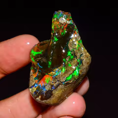 Ethiopian Opal Rough Natural 25-80CT Welo Crystal Opal Loose Stone Collector Randomly Selected One