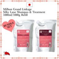 𝐌𝐈𝐋𝐁𝐎𝐍  Grand Linkage Silkyluxe Shampoo & Treatment 1000ml / 1000g  For Coloured Hair Bundle set