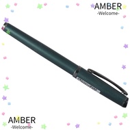 AMBER Black Refill Pen, 0.5mm Metal Gel Pen, High Quality Green Neutral Pen Office