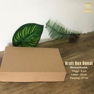 jR_ Box Donat Laminasi Packaging Donat Dus Donat Kotak Donat Kraft Satuan