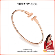 (New) Womens Fashion Bracelet rose gold T Series Wire Bracelet Valentines Day holiday gifts