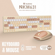 Nubwo NKM-631 คีย์บอร์ดและเมาส์ไร้สาย ใช้ได้ทั้งแบบไวร์เลสและ Bluetooth เชื่อมได้ถึง 3 Device