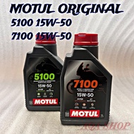 Motul 4T Motorcycle Engine Oil Minyak Hitam 1L 1 Liter 7100 15W-50 5100 15W-50