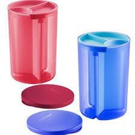 Tupperware Trio Storer 1.5L Divided Canister Bekas Yang ada compartment Food Storage Keeper 3 bahagi