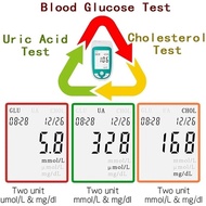 3 in 1 Multi-function Cholesterol Meter Blood Glucose Monitor Uric Acid Test Analyzer ZSK Measuring