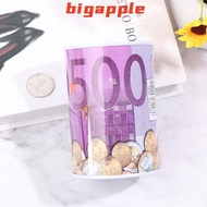 【BMSG】 Tinplate Cylinder Piggy Bank Euro Dollar Picture Box Household Saving Money Box Hot