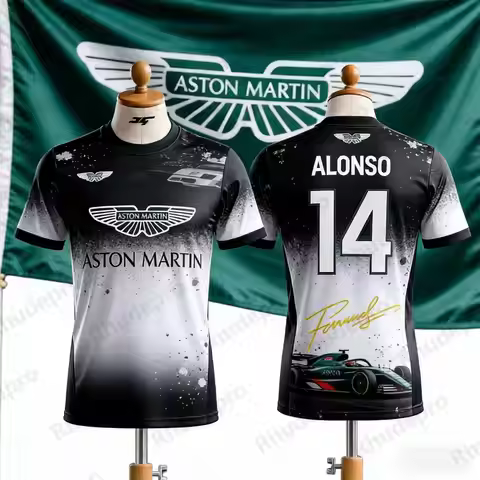 Aston Martin 2026 T-shirt Quick-drying Motorcycle Race Edition Spanish Racer Fernando Alonso 14 Kit 