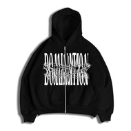 Convergent Boxy Zip Hoodie Dominate - Black Hoodie for men and women, unisex