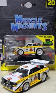 全新1：64 Maisto Muscle Machine Q版 Q車1985 Audi sport Quattro 玩具車仔車模模型車