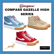 [ORIGINAL] Compass GAZELLE HIGH BLUE SKY/CAPPUCCINO/RED GUM REISSUE LIMITED EDITION Shoes