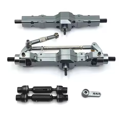 Metal Upgrade Parts Front & Rear Axle Assembly with Drive Shaft for WPL C74 1/10 & 1/16 RC Car
