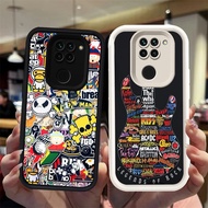 N60 Fashion Rock Band Silicone Black White Casing for Xiaomi Redmi Note 8 9 9S Pro Max Case