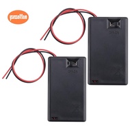 2 Pcs 3 x AAA 4.5V Battery Holder Case Box Wired ON/OFF Switch w Cover