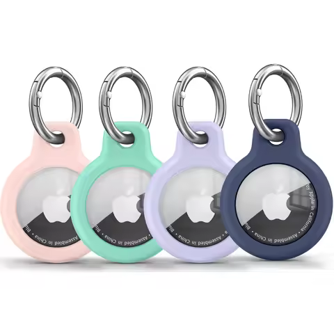 TPU Cover for Apple Air tag Holder with Keychain Protective Shell Tracker Accessories Anti-scratch S