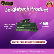 Jorgietech Switch Fiber Converter 2 Fiber 8 Lan Realtek Chipset 100M IEEE802.3 10Base-T 100Base-TX/F
