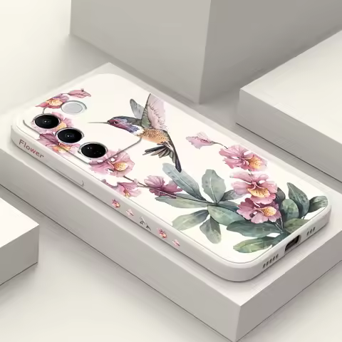 Pink Azaleas Phone Case For VIVO V30 V29 V29E V27 V27E V25 V25E V23 V23E V21 V20 Y20 Y12 Y21 Y22 Y50