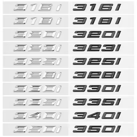 Rear Trunk number 316i 318d 320i 325i letters 328d 330i 340i Badge ABS Emblem E90 E46 F30 car rear e