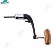 RCTOWN,2023New!!2 Pcs Fishing Spinning Reel Handle Rocker Arm Solid Wood Handle Reel Replacement Power Handle Grip For Fishing Reel Small+Large Size