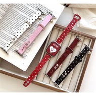 Smart Watch Universal Polka Dot Heart Double Rivet Leather Band 18/20/22mm Women for S11/10/9/8/SE/G