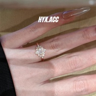 Women's Ring High-End Exquisite Angel's Eye Ring Marquise Diamond Ring