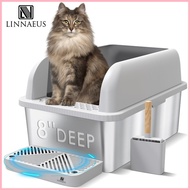 ♝ ﹊ （Shipping from Manila）Cat litter box Stainless steel cat litter box 20L easy to clean