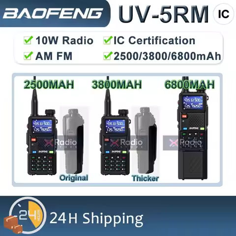 BAOFENG UV-5RM 10W Ham Handheld Radio Long Range Portable Two Way Walkie Talkie for Adults 5RM Multi