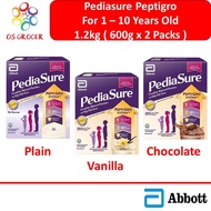 Pediasure Peptigro  System Vanilla / Plain / Chocolate Flavour 1.2kg (600g x 2packs)