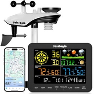Sainlogic Smart WiFi Weather Stations Wireless Indoor Outdoor SA6 Plus,24/7 AI Weather Forecast by W