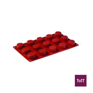 Pavoni Silicone Modular Mould L30xW17.5cm, Ø4xH2cm, 15 Cylinders, Formaflex