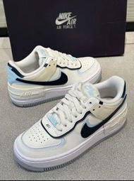 Nike Air Force 1 shadow 板鞋 米藍色