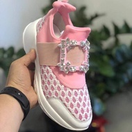 RV square buckle thick sole height increasing sports shoes breathable casual shoes