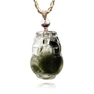 【正佳珠寶】綠幽靈 頂級極淨聚寶盆幽靈 金錢貔貅 17.5g 綠幽靈